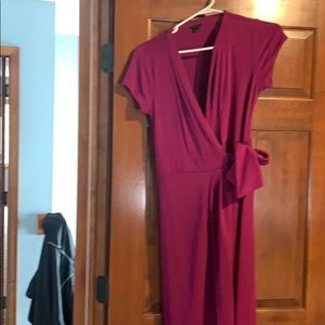 Plum wrap dress